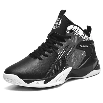 Factory Custom Logo Basketball Sneakers Wholesale Mens Professional Sports Basketball Shoes New Designs Original Mesh Shoes 46 черный белый