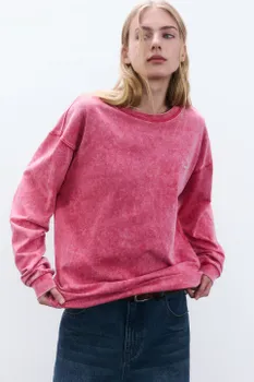 Лонгслив oversize с вареным эффектом