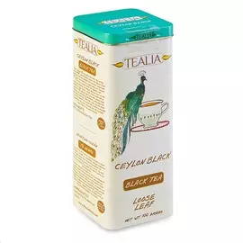 Чай черный TeaLia Ceylon листовой 100гр ж/б Шри-Ланка