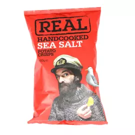 Чипсы картофельные REAL с морской солью Real Crisps Limited, 150 г
