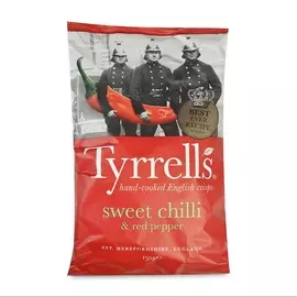 Чипсы картофельные Tyrrells с красным и сладким перцем Чили 150 г Великобритания