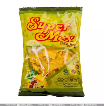 Чипсы кукурузные Super Mex Nachos с солью Chavez y Clark S.L. 180 г Испания