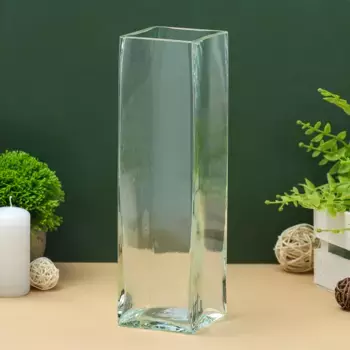 Ваза"Квадрат" прозрачная (без декора) 30см