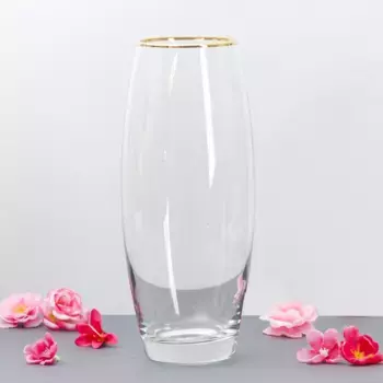 Ваза FLORA с обводкой d-7.5см 10х26 см