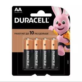 Батарейка АА/LR6-4BL, Duracell, 4 шт., Бельгия