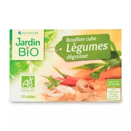 Бульон "Les Jardins Biologiques" овощной БИО, 96/90 г, 10 кубиков, Франция