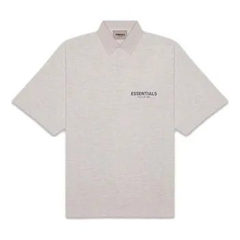 Рубашка fw20 polo shirt 'heather oatmeal' Fear Of God Essentials, серый