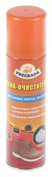 Аэрозоль пена -очиститель Pregrada для обуви из кожи, замши, нубука, ткани,150 мл