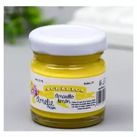 Акриловая краска Amelie жёлтый лимон, 30 мл