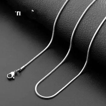 Мужское ожерелье из нержавеющей стали с цепочкой-коробкой и титановой подвеской - аксессуар для свитера в стиле Keel Bamboo chain