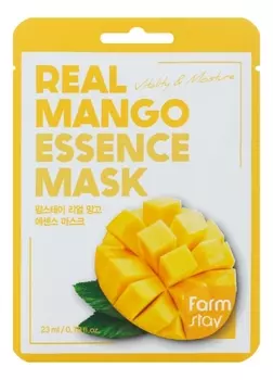Тканевая маска для лица с экстрактом манго Real Mango Essence Mask 23мл: Маска 1шт