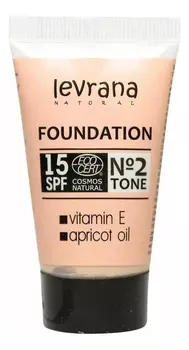 Тональный крем на основе масел миндаля и абрикосовой косточки Foundation SPF15 30мл: No2