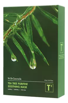 Тканевая маска для лица с экстрактом чайного дерева Tea Tree Purifine Soothing Mask 23мл: Маска 10шт
