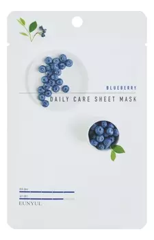 Тканевая маска для лица с экстрактом черники Blueberry Daily Care Sheet Mask 22г: Маска 3шт