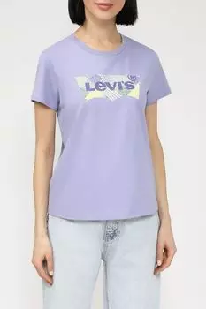 Хлопковая футболка с логотипом бренда LEVI'S