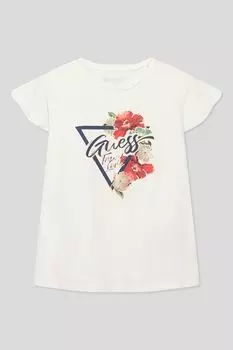 Хлопковая футболка с принтом Guess
