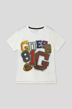 Хлопковая футболка с принтом Guess