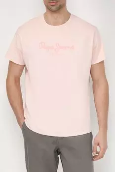 Хлопковая футболка с логотипом бренда PEPE JEANS