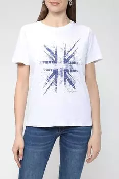 Хлопковая футболка с принтом PEPE JEANS