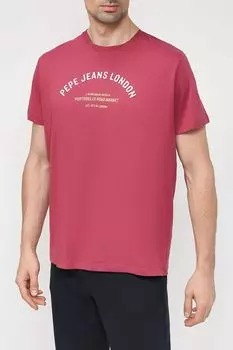 Хлопковая футболка с принтом PEPE JEANS