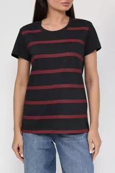 Хлопковая футболка в полоску EMPORIO ARMANI