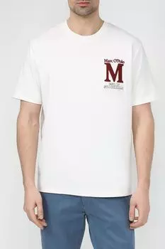 Хлопковая футболка с логотипом Marc O'Polo