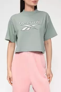 Хлопковая футболка с логотипом REEBOK