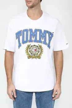 Хлопковая футболка с логотипом Tommy Jeans