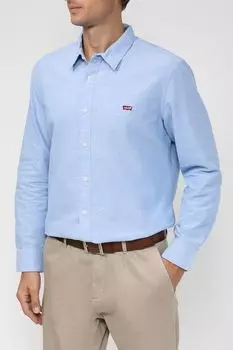 Хлопковая рубашка с логотипом бренда LEVI'S