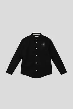 Хлопковая рубашка с логотипом Calvin Klein Jeans