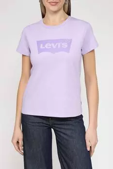 Хлопковая футболка с логотипом бренда LEVI'S