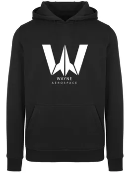 Пуловер F4NT4STIC Hoodie DC Comics Justice League Movie Wayne Aerospace, черный