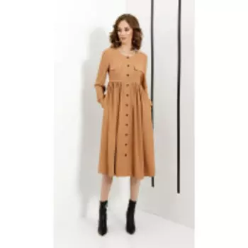 Платье DiLiaFashion-0413 В цвете: Бежевый; Размеры: 44,42