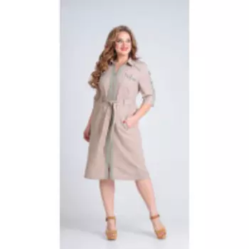 Платье Andrea Style-00260 В цвете: Бежевый; Размеры: 50,52,54