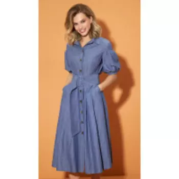 Платье DiLiaFashion-0489 В цвете: Синий; Размеры: 50,52,46,48,44,42