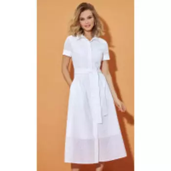 Платье DiLiaFashion-0495 В цвете: Белый; Размеры: 50,52,42