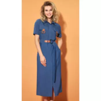 Платье DiLiaFashion-0504 В цвете: Синий; Размеры: 50,52,46,48,44,42