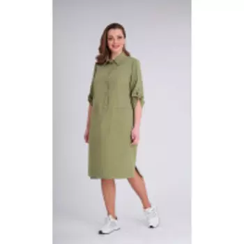 Платье Andrea Style-0348/3 В цвете: Зеленый; Размеры: 56,50,52,54