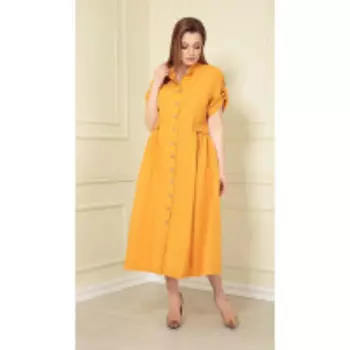 Платье Andrea Style-0360/4 В цвете: Оранжевый; Размеры: 56,52,54