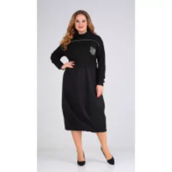 Платье Axxa-55162 В цвете: Черный; Размеры: 56,58,60