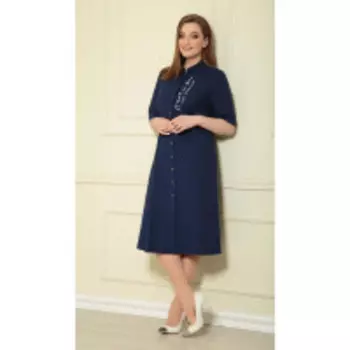 Платье Andrea Style-0361/12 В цвете: Синий; Размеры: 56,52,54