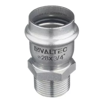 Соединитель VALTEC (VTi.901.I.002805) 28 мм х 3/4 НР(ш) нержавеющая сталь