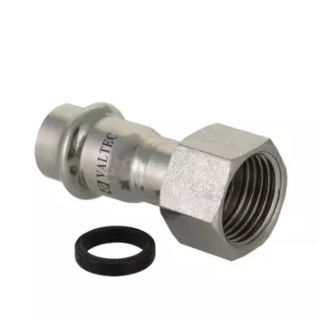 Соединитель Valtec (VTi.908.I.001804) 18 мм х 1/2 ВР(г) нержавеющая сталь с накидной гайкой
