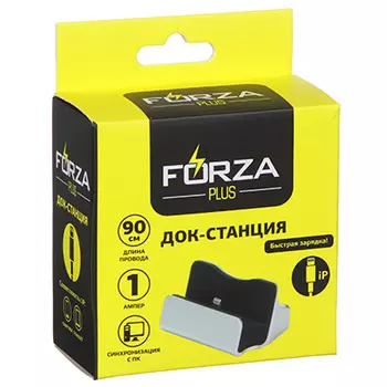 Док-станция FORZA зарядка micro-USB, 1А, 5,5х7,5 см, провод 90см, 2 цвета
