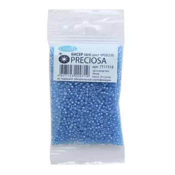 (08336) 331-19001-10/0 Бисер прозрачный с покрытием 10/0, круг.отв., 20гр Preciosa