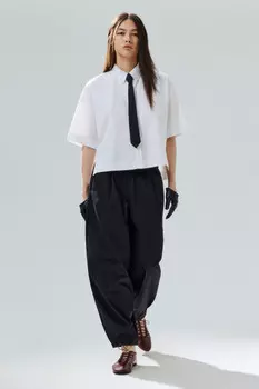 Брюки barrel fit из хлопка