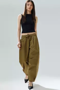Брюки barrel fit из хлопка