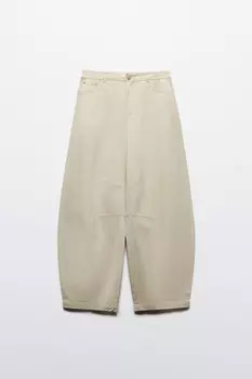Брюки barrel fit широкие со средней посадкой