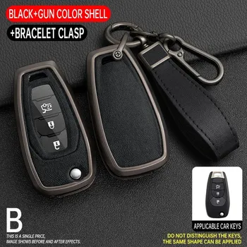 Кожаный чехол для автомобильного ключа из цинкового сплава для Chevrolet Cruze Cross Cobalt Captiva Spark Sonic Aveo Tracker Onix RS Malibu Flip Key