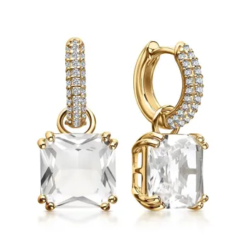Серебряные серьги с фианитами